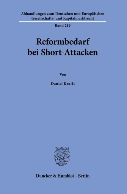 Reformbedarf bei Short-Attacken. - Daniel Krafft