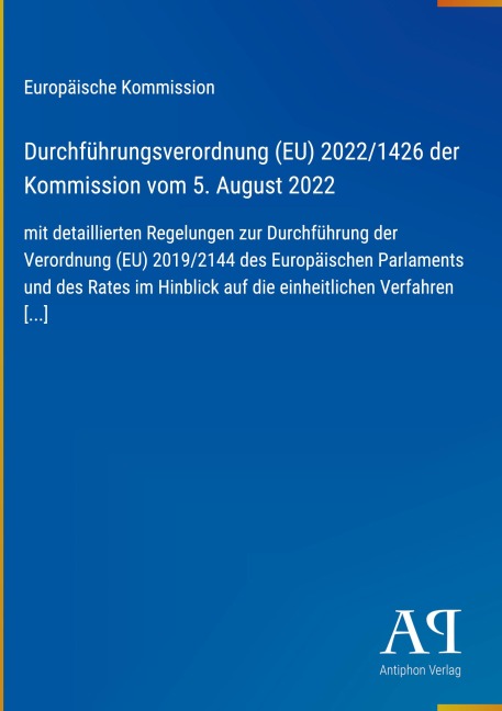 Durchführungsverordnung (EU) 2022/1426 der Kommission vom 5. August 2022 - Europäische Kommission