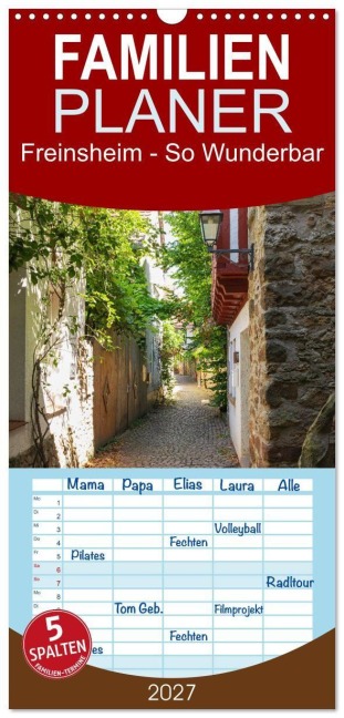 Familienplaner 2027 - Freinsheim - So Wunderbar mit 5 Spalten (Wandkalender, 21 x 45 cm) CALVENDO - (C) Gaby Wojciech