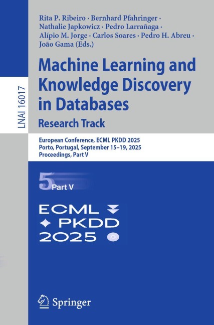 Machine Learning and Knowledge Discovery in Databases. Research Track - 