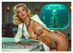 Cover-Bild zum Titel 'Sci-Fi Pin-up Girls - Exposed in Space (Wandkalender 2026 DIN A4 quer), CALVENDO Monatskalender' von 'Sell Pixs:Sell'