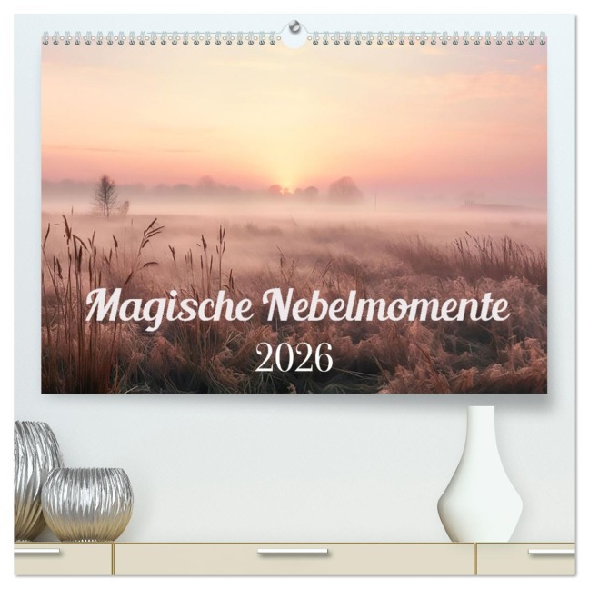Magische Nebelmomente (hochwertiger Premium Wandkalender 2026 DIN A2 quer), Kunstdruck in Hochglanz - Alle Bee