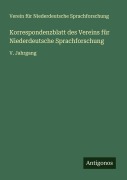Cover-Bild zum Titel 'Korrespondenzblatt des Vereins für Niederdeutsche Sprachforschung' von 'Verein für Niederdeutsche Sprachforschung'