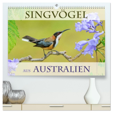 Singvögel aus Australien (hochwertiger Premium Wandkalender 2025 DIN A2 quer), Kunstdruck in Hochglanz - Bia Birdimagency