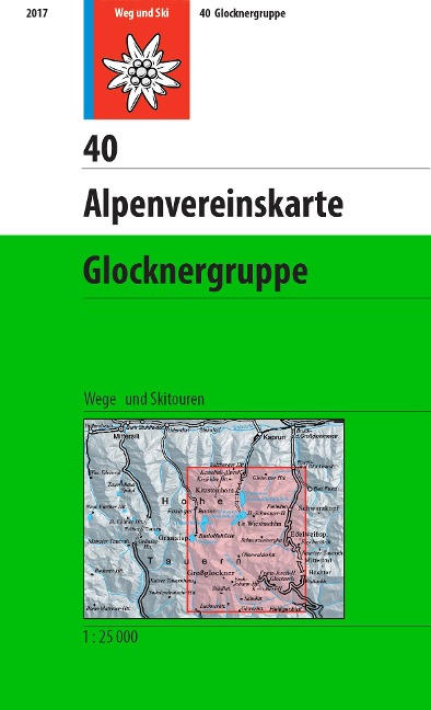 DAV Alpenvereinskarte 40 Glocknergruppe 1 : 25 000 - 