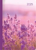 Lady Journal Lavender 2025 - Blume - Taschenkalender A6 - Weekly - 192 Seiten - Notiz-Buch - Termin-Planer - Alpha Edition - 