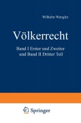 Cover-Bild zum Titel 'Völkerrecht' von 'Wilhelm Wengler'