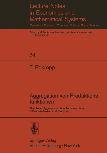 Aggregation von Produktionsfunktionen - Fritz Pokropp