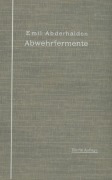 Cover-Bild zum Titel 'Abwehrfermente' von 'E. Abderhalden'