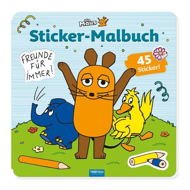 Trötsch Die Maus Stickermalbuch Malbuch mit Stickern - 