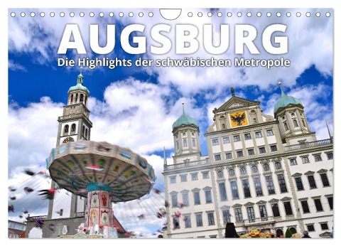 Augsburg ¿ Die Highlights der schwäbischen Metropole (Wandkalender 2024 DIN A4 quer), CALVENDO Monatskalender - Reinhold Ratzer