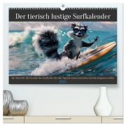 Der tierisch lustige Surfkalender (hochwertiger Premium Wandkalender 2025 DIN A2 quer), Kunstdruck in Hochglanz - Peter Rübsamen