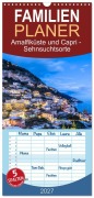 Cover-Bild zum Titel 'Familienplaner 2027 - Amalfiküste und Capri - Sehnsuchtsorte mit 5 Spalten (Wandkalender, 21 x 45 cm) CALVENDO' von 'Melanie Viola'