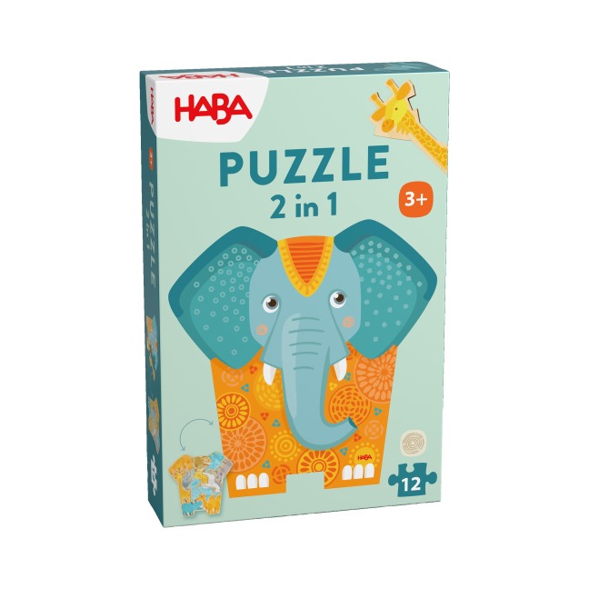 Puzzle 2in1 Elefant - 