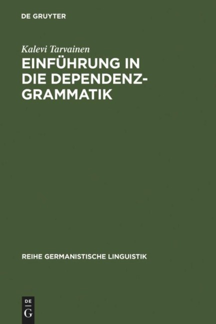 Einführung in die Dependenzgrammatik - Kalevi Tarvainen