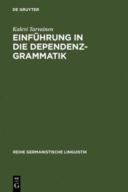 Einführung in die Dependenzgrammatik - Kalevi Tarvainen