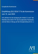 Cover-Bild zum Titel 'Empfehlung (EU) 2024/1716 der Kommission vom 19. Juni 2024' von 'Europäische Kommission'
