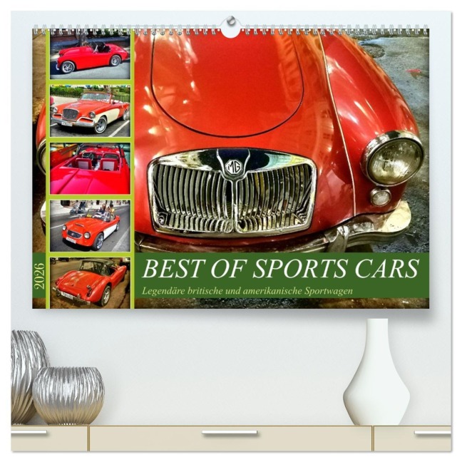Best of Sports Cars - Legendäre britische und amerikanische Sportwagen (hochwertiger Premium Wandkalender 2026 DIN A2 quer), Kunstdruck in Hochglanz - Henning von Löwis of Menar