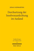 Cover-Bild zum Titel 'Durchsetzung der Insolvenzanfechtung im Ausland' von 'Jonas Schwarting'