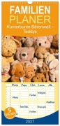 Cover-Bild zum Titel 'Familienplaner 2027 - Kunterbunte Bärenwelt - Teddys mit 5 Spalten (Wandkalender, 21 x 45 cm) CALVENDO' von 'Meike Bölts'