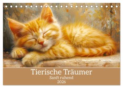 Cover-Bild zum Titel 'Tierische Träumer - Sanft ruhend (Tischkalender 2026 DIN A5 quer), CALVENDO Monatskalender' von 'Liselotte Brunner-Klaus'
