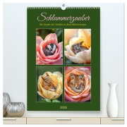Schlummerzauber - Die Kinder des Waldes in ihren Blütenwiegen (hochwertiger Premium Wandkalender 2026 DIN A2 hoch), Kunstdruck in Hochglanz - Fred Schimak