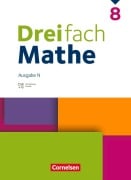 Cover-Bild zum Titel 'Dreifach Mathe 8. Schuljahr - Schulbuch' von 'Ute Egan, Anja Buchmann, Godehard Stein, Klaus Heckner, Jacqueline Weecks'