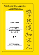 Cover-Bild zum Titel 'Untersuchung der formalen Strukturen in den Gedichten des Luh Ki' von 'Volker Strätz'