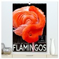 Flamingos - Eleganz und Schönheit (hochwertiger Premium Wandkalender 2024 DIN A2 hoch), Kunstdruck in Hochglanz - Peter Roder