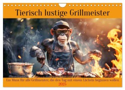 Tierisch lustige Grillmeister (Wandkalender 2025 DIN A4 quer), CALVENDO Monatskalender - Peter Rübsamen
