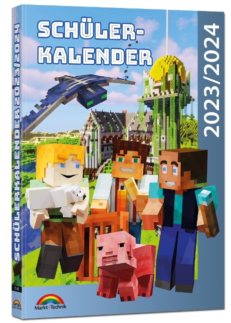 Schülerkalender 2023/2024 mit Minecraft inklusive Tipps, Tricks & Crafting-Rezepten - David Haberkamp