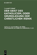 Cover-Bild zum Titel 'Der Geist des Katholicism, oder Grundlegung der christlichen Irenik' von ''