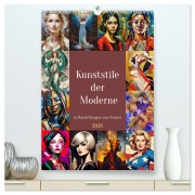 Cover-Bild zum Titel 'Kunststile der Moderne in Darstellungen von Frauen (hochwertiger Premium Wandkalender 2026 DIN A2 hoch), Kunstdruck in Hochglanz' von 'Werner Braun'