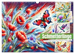 Cover-Bild zum Titel 'Schmetterlinge und ihre Blumenfreunde in lebhaften Farben (Wandkalender 2026 DIN A3 quer), CALVENDO Monatskalender' von 'Anja Frost'