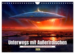 Cover-Bild zum Titel 'Unterwegs mit Außerirdischen (Wandkalender 2026 DIN A4 quer), CALVENDO Monatskalender' von 'Kerstin Waurick'