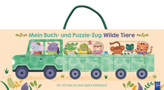 Cover-Bild zum Titel 'Mein Buch- und Puzzle-Zug: Wilde Tiere' von ''