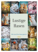 Lustige Hasen (Wandkalender 2026 DIN A2 hoch), CALVENDO Monatskalender - Steffen Gierok-Latniak