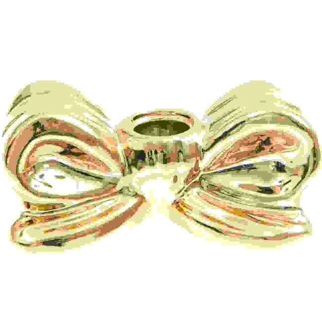 Porzellan Kerzenhalter Schleife, Gold - 