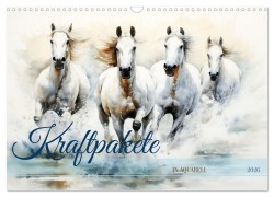 Cover-Bild zum Titel 'Kraftpakete in Aquarell (Wandkalender 2026 DIN A3 quer), CALVENDO Monatskalender' von 'Daniela Tapper'