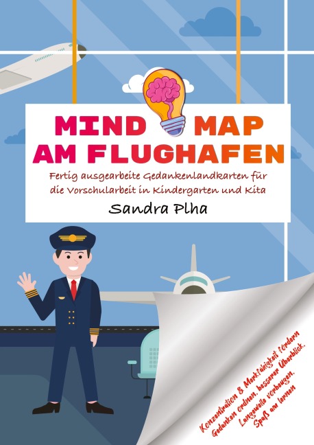 KitaFix-Mindmap Am Flughafen (Fertig ausgearbeitete Gedankenlandkarten für die Vorschularbeit in Kindergarten und Kita) - Sandra Plha