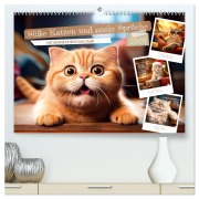 Süße Katzen und coole Sprüche (hochwertiger Premium Wandkalender 2026 DIN A2 quer), Kunstdruck in Hochglanz - Melanie Viola
