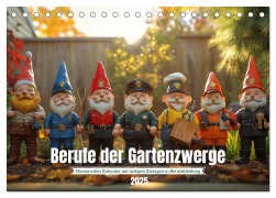 Berufe der Gartenzwerge (Tischkalender 2025 DIN A5 quer), CALVENDO Monatskalender - Mb Fotografie