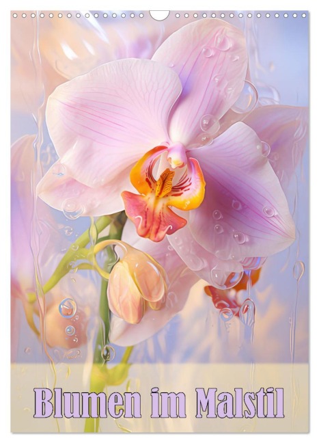 Blumen im Malstil (Wandkalender 2026 DIN A3 hoch), CALVENDO Monatskalender - Liselotte Brunner-Klaus