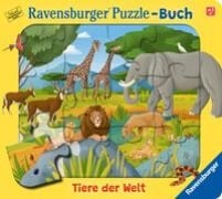 Ravensburger Puzzle-Buch: Tiere der Welt - Kinderbuch ab 3 Jahren, Puzzle mit 12 Teilen, Spielbuch, Wimmelbuch, Pappbilderbuch - Steffi Korda