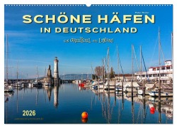 Cover-Bild zum Titel 'Schöne Häfen in Deutschland von Greetsiel bis Lindau (Wandkalender 2026 DIN A2 quer), CALVENDO Monatskalender' von 'Peter Roder'