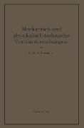 Cover-Bild zum Titel 'Mechanisch- und physikalisch-technische Textiluntersuchungen' von 'Paul Heermann'