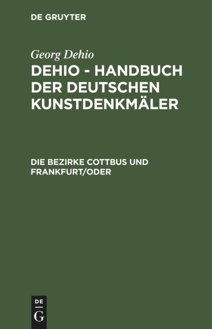 Die Bezirke Cottbus und Frankfurt/Oder - 