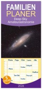 Cover-Bild zum Titel 'Familienplaner 2026 - Deep-Sky Amateurastronomie mit 5 Spalten (Wandkalender, 21 x 45 cm) CALVENDO' von 'Thomas Engel'