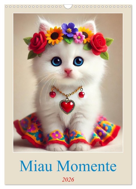 Miau Momente (Wandkalender 2026 DIN A3 hoch), CALVENDO Monatskalender - Sual`M Sual`M