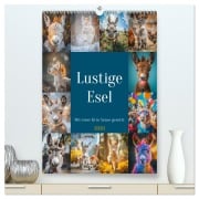 Cover-Bild zum Titel 'Lustige Esel (hochwertiger Premium Wandkalender 2026 DIN A2 hoch), Kunstdruck in Hochglanz' von 'Steffen Gierok-Latniak'